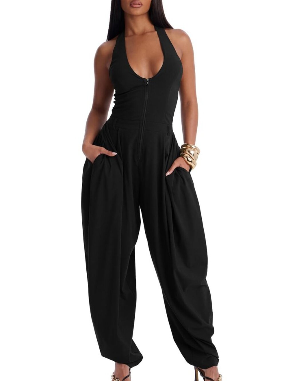 Women's Casual Jumpsuits Wide Leg Long Pant Rompers